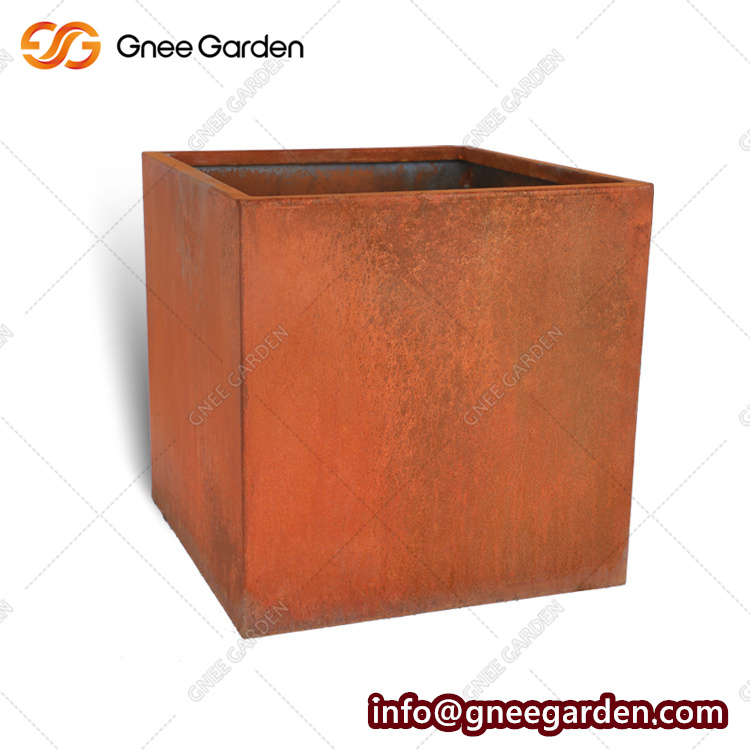 Garden Planter Custom Light Weight Durable Metal Steel Planters Large Corten Steel Planter