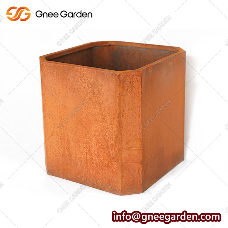 Outdoor Garden Decoration Corten Steel Planters Box Large Flower Pot Ball Pot