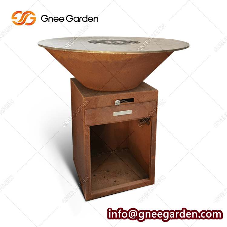 Commercial Outdoor Rusty Corten Bbq Grills New Design Of Outdoor Barbecue Material