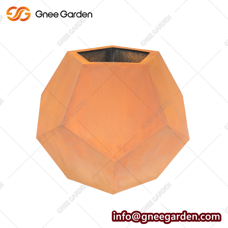 Round Steel Plant Pot Stand Corten Steel Flower Pot Corten Steel Flower Pot