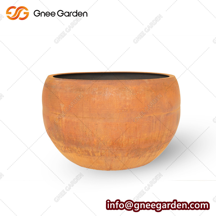 Corten Steel Flower Pot/Planters For Outdoor Decorative Garden Modern Design