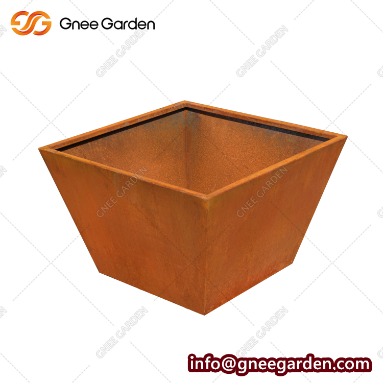Rust Steel Flower Pot Steel Pots For Flower Shop Steel Metal Flower Pots