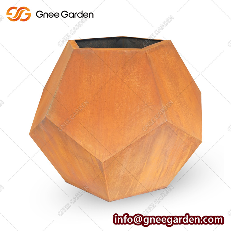 Natural Rusty Corten Steel Planters Pot Garden Flower box