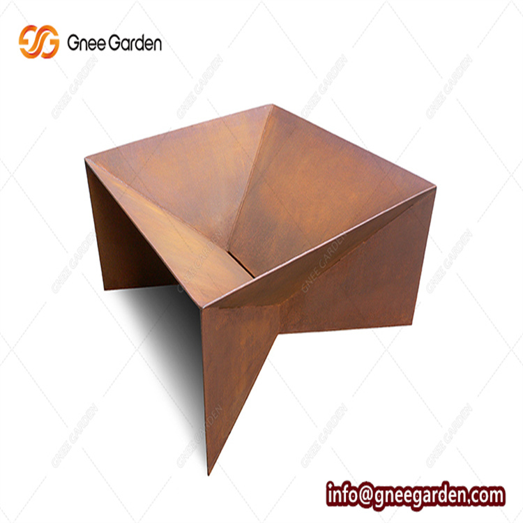 Outdoor Camp Fire Square Fire Pit Insert Fire Pit Ring Charcoal Fired
