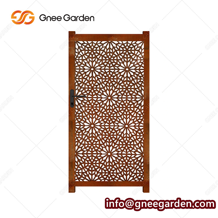 Laser Cutting Design For Metal Gates Aluminum Sliding Garden Gate