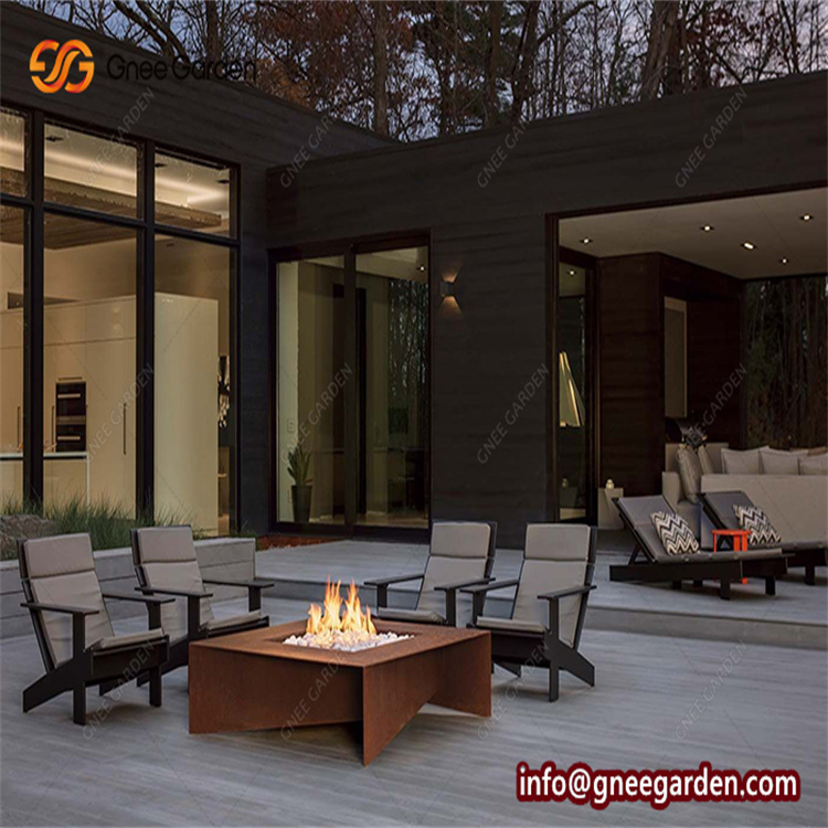 Outdoor Corten Steel Wood Burning Firepit Burner Home Garden Use