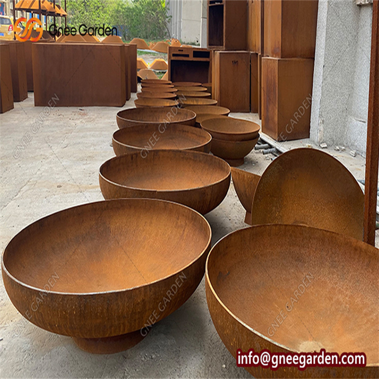 Custom Outdoor Camping Charcoal Fire Pit Square Fire Pit Corten Steel Bbq Grill