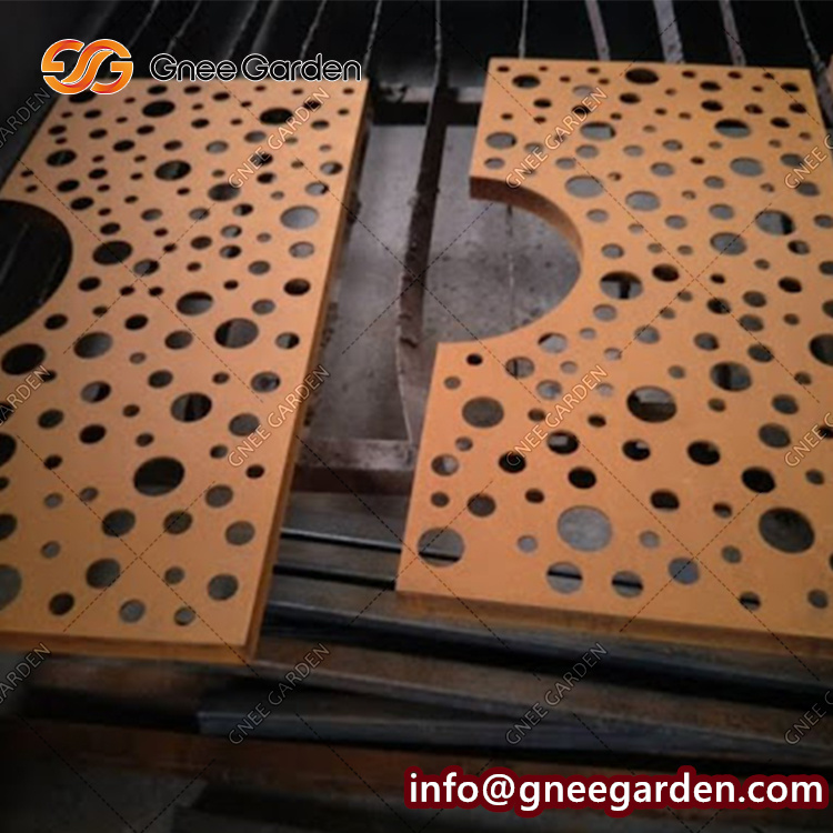 Customized Outdoor Landscape Decorative Protective Corten Steel Metal Tree Grates