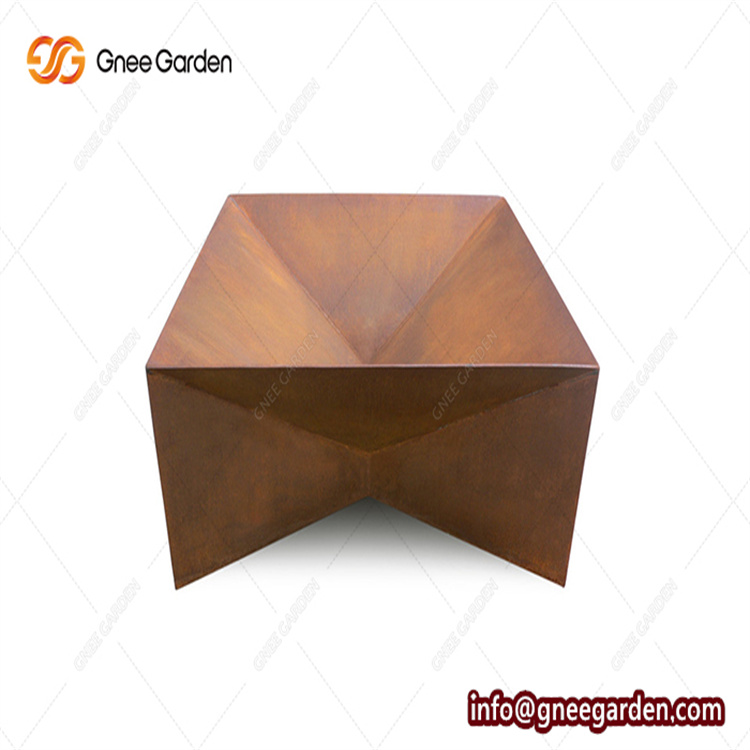 Custom Size Outdoor Large Natural Rust Brazier Barbecue Heating Charcoal Brazier