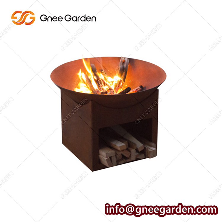 Garden Outdoor Metal Heating Corten Steel Assembly Fire Pit Braizer