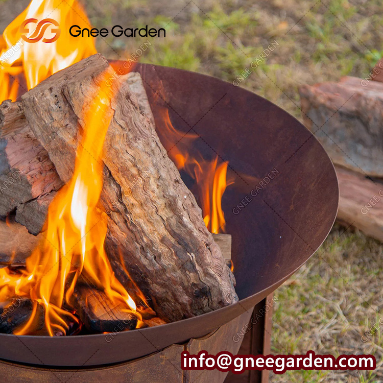 Iron Metal Fire Pit For Outdoor Garden Parties Patio Parties Metal Round Fire Pit