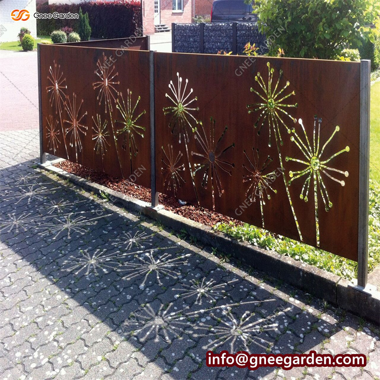 Corten Steel Hollow Wall High-end Villa Community Fence