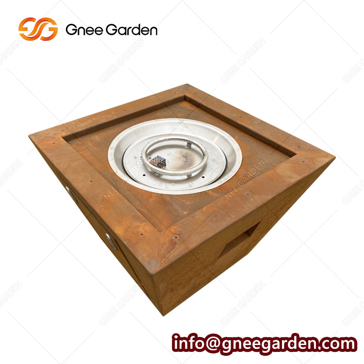 Rectangle Outdoor Fire Pit Table Gas Garden Propane Gas Fire Pit