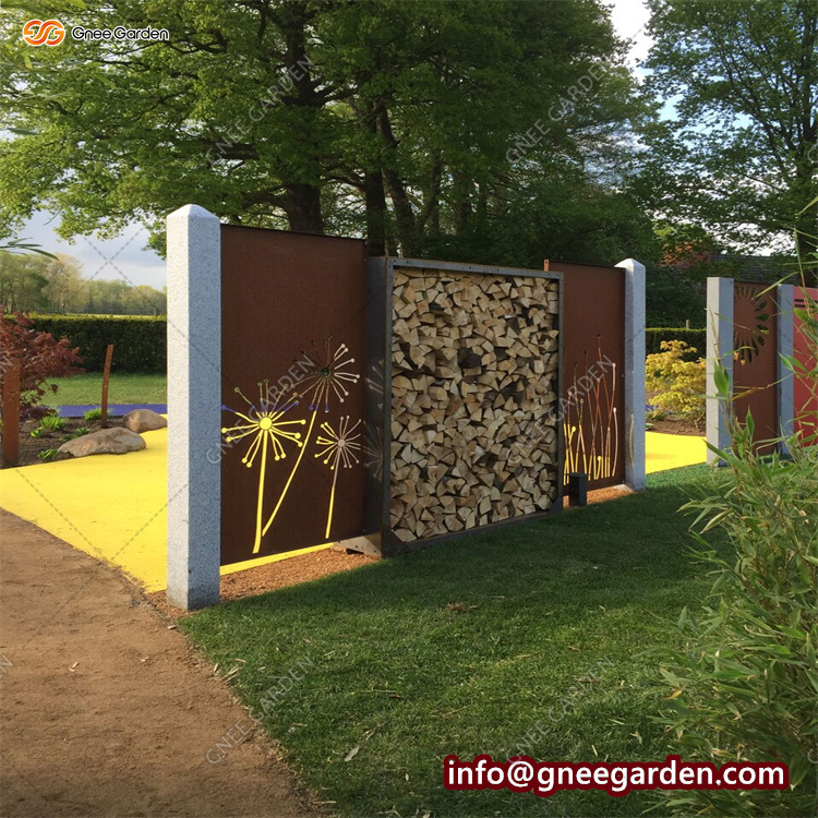 Outdoor Corten Steel Fence Custom Link Steel Frame From China Corten Steel Fence