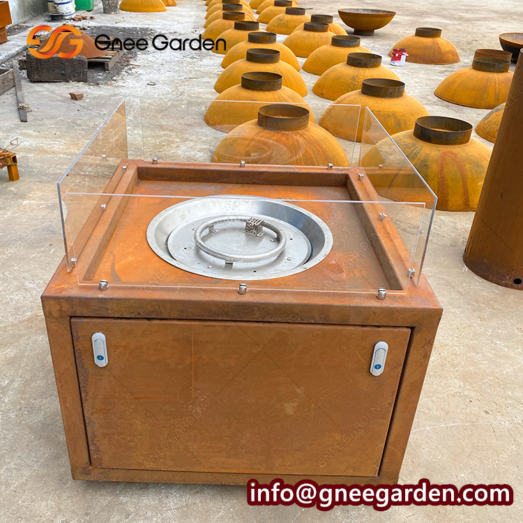 Indoor Outdoor Fire Pit Portable Corten Fire Pit Bowl Pot Fireplace
