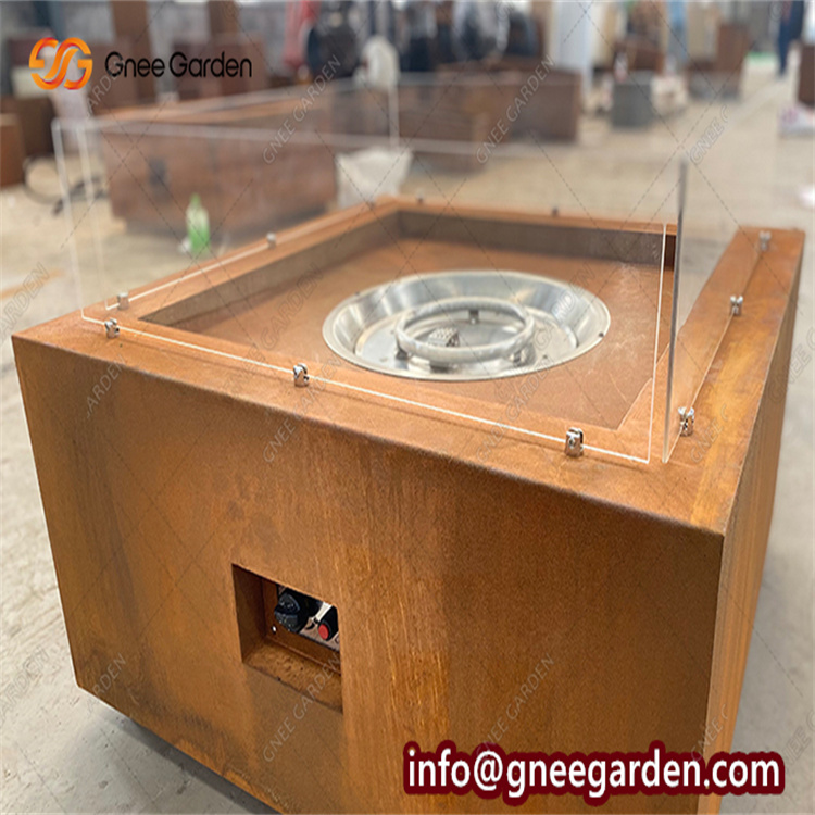 Fire Bowl Outdoor Gas Fire Pit Corten Steel Fire Pit Table