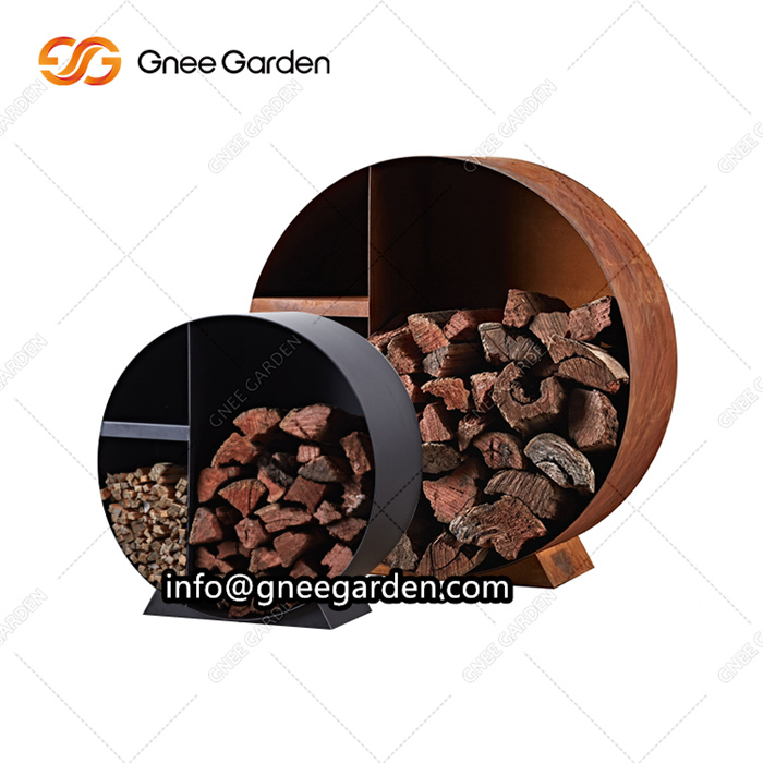 Garden Use Metal Firewood Storage Rack Outdoor Steel Firewood Storage