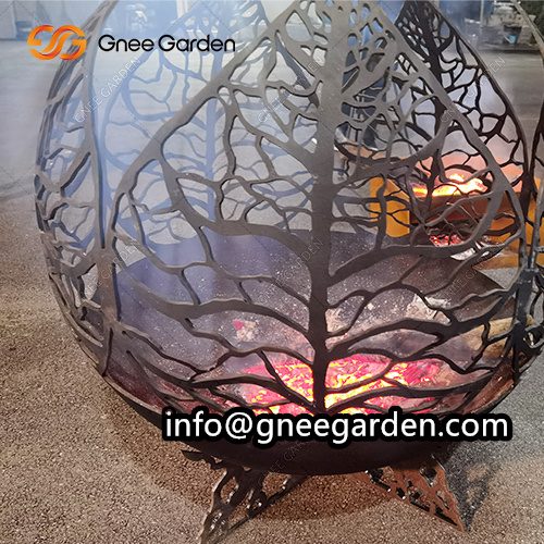 Wood Burning Garden Bowl Corten Steel Garden Outdoor Fire Pit