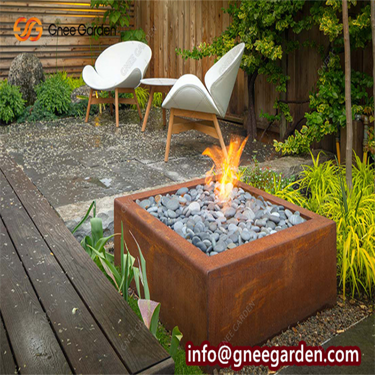 Latest Smokeless Corten Steel Outdoor Gas Fire Pit