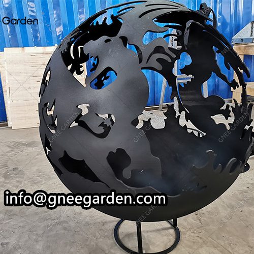 Corten Steel Fire Balls Rust Spheres Outdoor Garden Hollow Steel Metal Balls