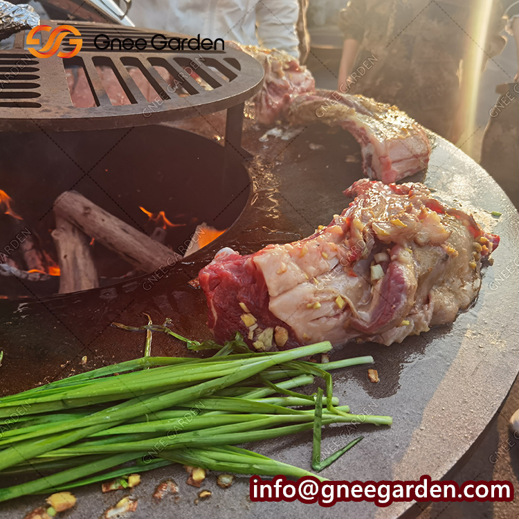 Popular Wood Burning Outdoor Rust Brasero Barbecue Party Corten Steel Bbq Grills