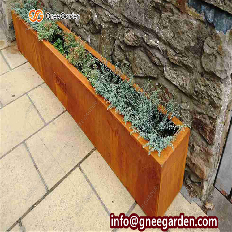 Custom Made Corten Steel Planter Rectangular Box