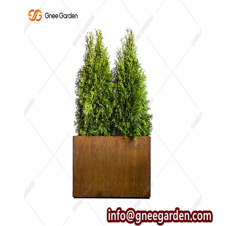 Corten Steel Flower Pot Garden Raised Bed Planter Metal