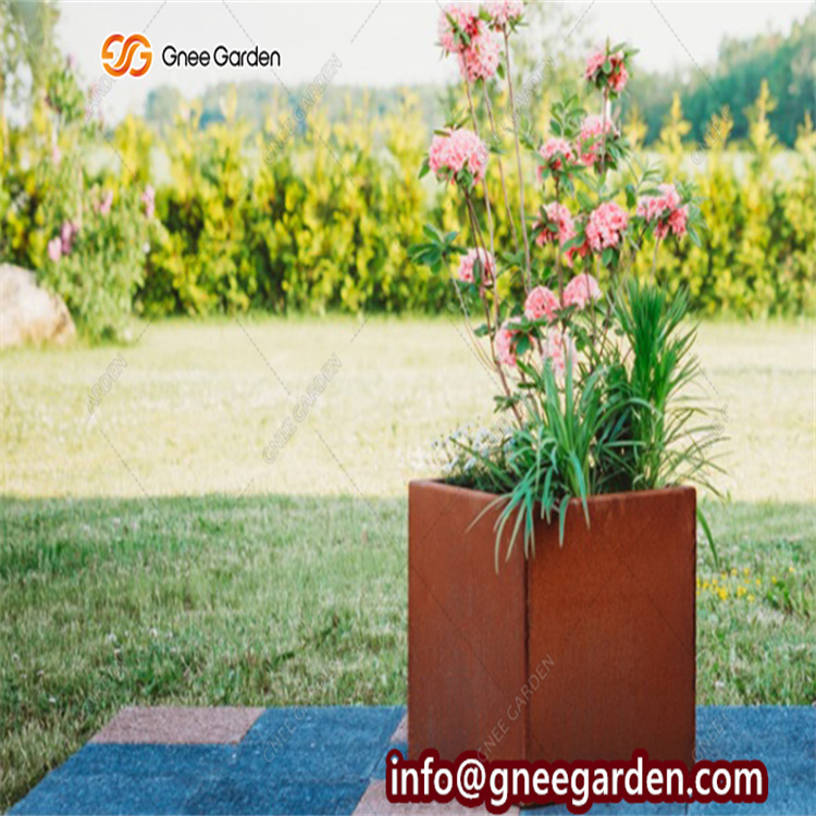 Popular Corten Steel Outdoor Rust Decoration Large Metal Planter