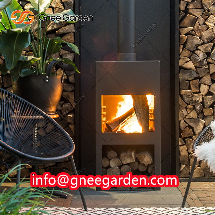 Outdoor Garden Firewood Rack Holder Wood Stacking Brackets Indoor Long Firewood Storage Rack