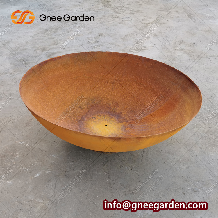 Customized Corten Steel BBQ Brazier Fire Pit Round Fire Burner Pot Bowl Outdoor Fire Pot Fire Pot