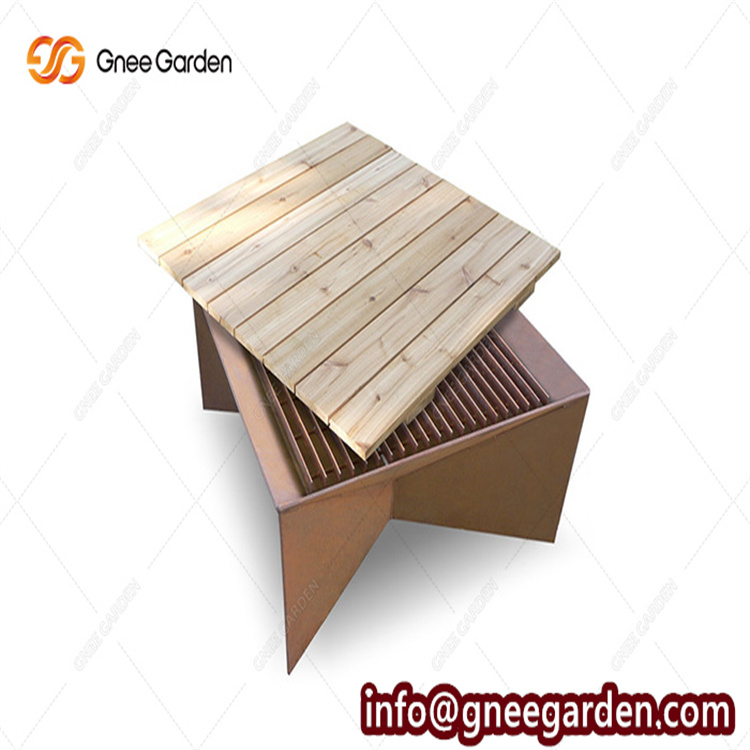 Wood Burning Fire Pit With Cooking Grill Outdoor Fire Pit