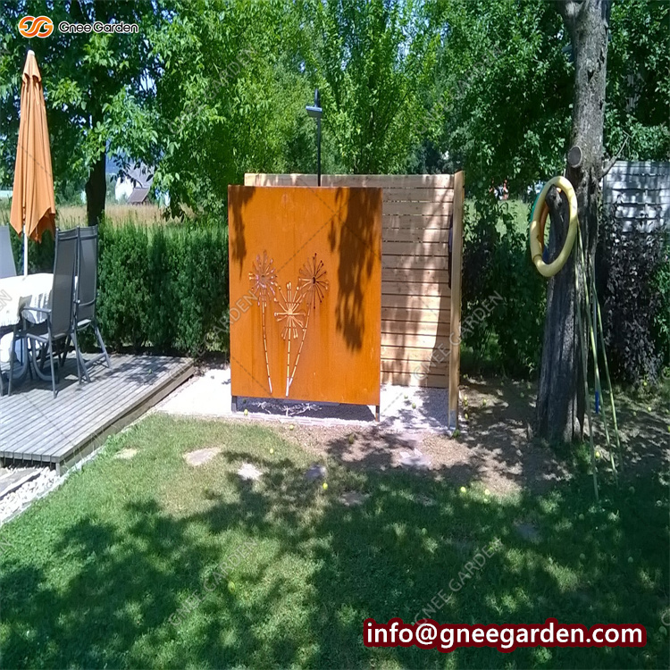 Indoor Room Divider Home Outdoor Enjoy Life Laser Cut Corten Steel Garden Decorative Metal Screen Panel