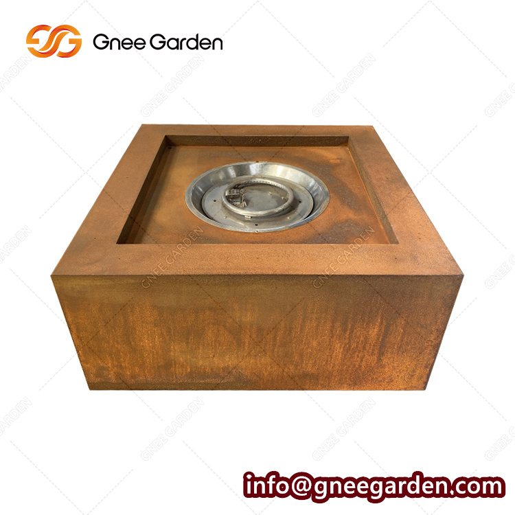 Modern Firepit Table Outdoor Gas Propane rectangle Metal Fire Pit Table