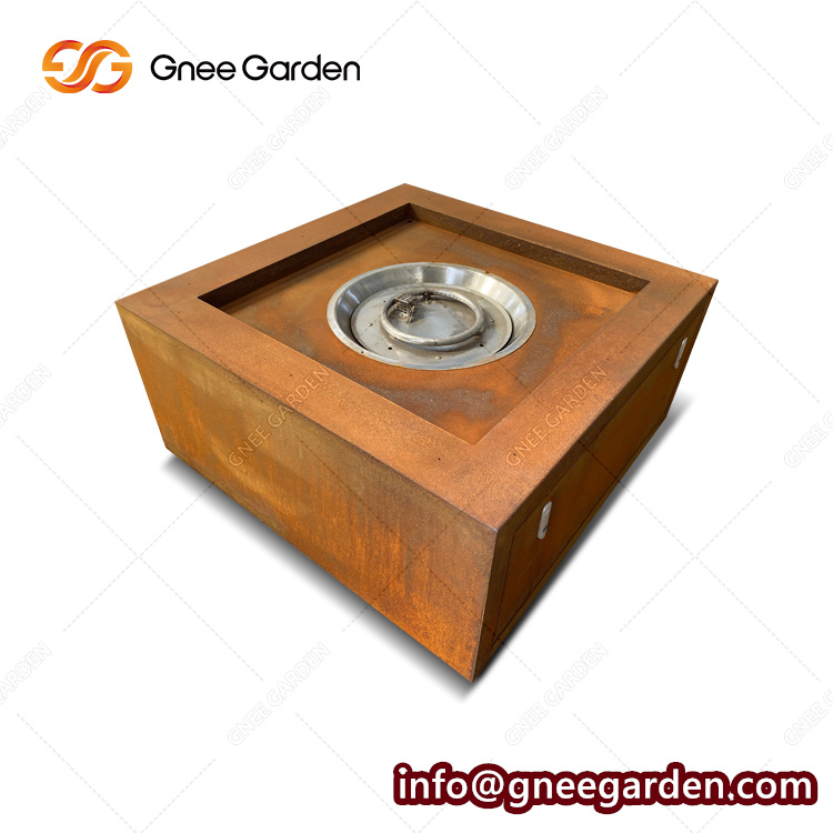 Outdoor Fire Pit Table Propane Corten Gas Fire Pit Table