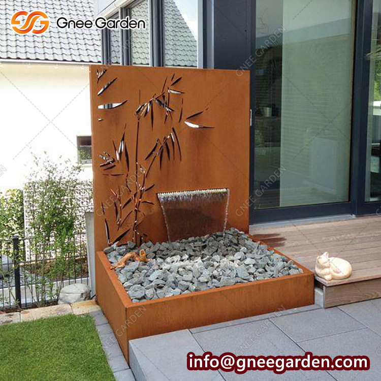 Corten Water Fall Garden Water Fountain Outdoor Decoration