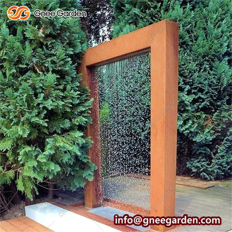 Corten Steel Garden Waterfalls Of Different Shapes