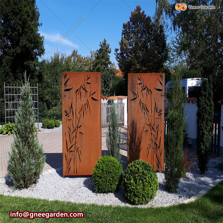 Laser Cut Corten Steel Garden Screen/Decorative Aluminum Divider Wall Panel