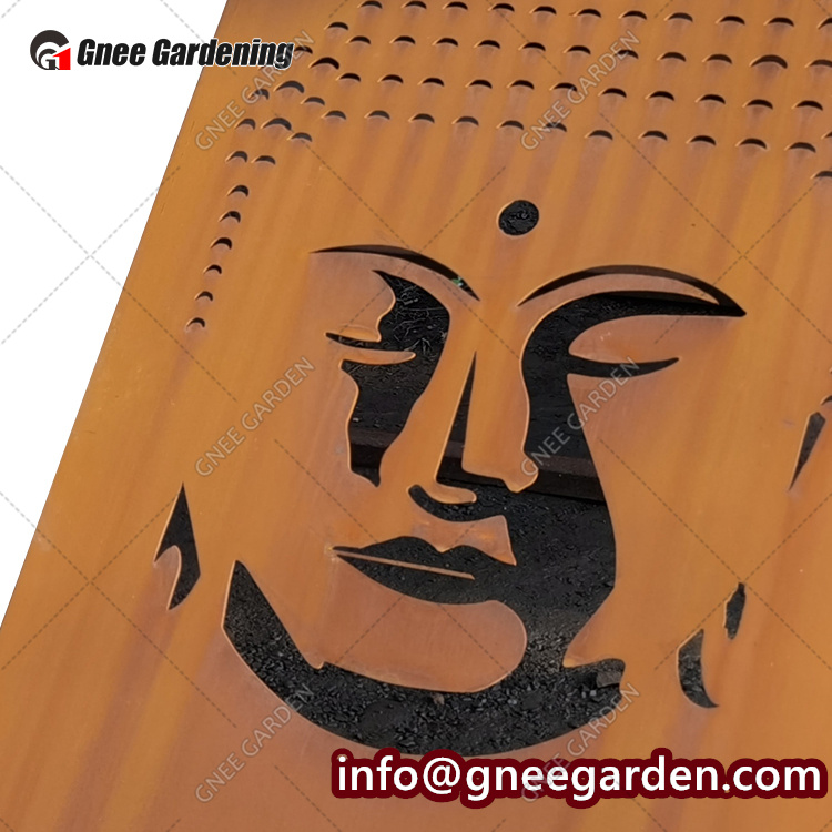 Laser Cut Corten Decorative Panels Outdoor Garden Privacy Art Metal Screens Panels