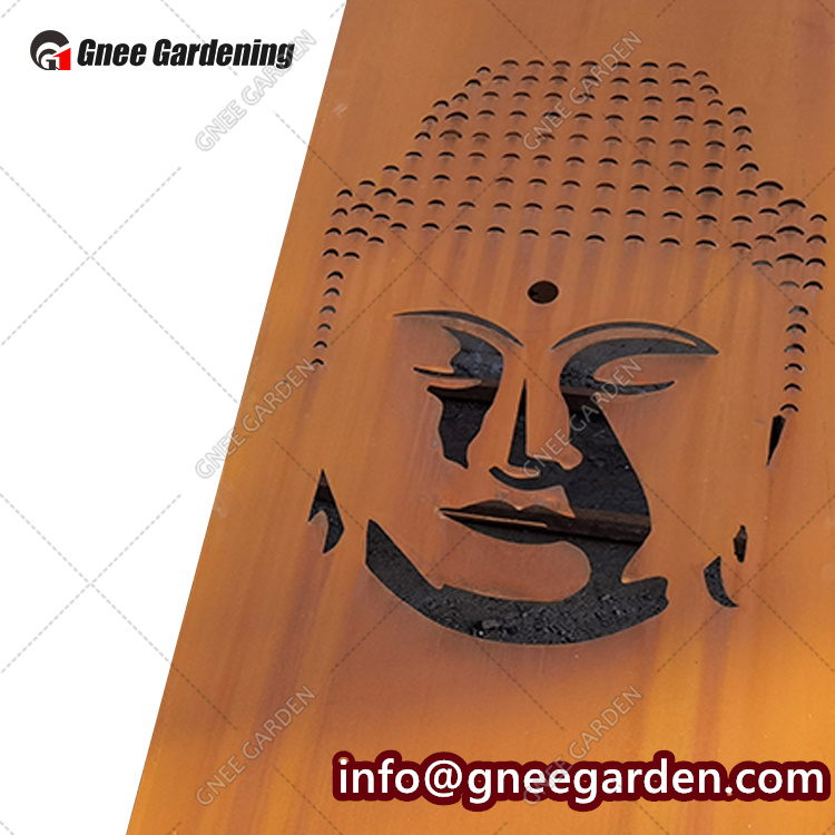 Privacy Screen Metal Screen Panel Decorative Metal Outdoor and Indoor Screens & Room Dividers Screen Panels Metal Corten Steel