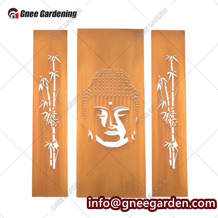 Decorative Color Corten Steel Rusty Screen Fence Panel