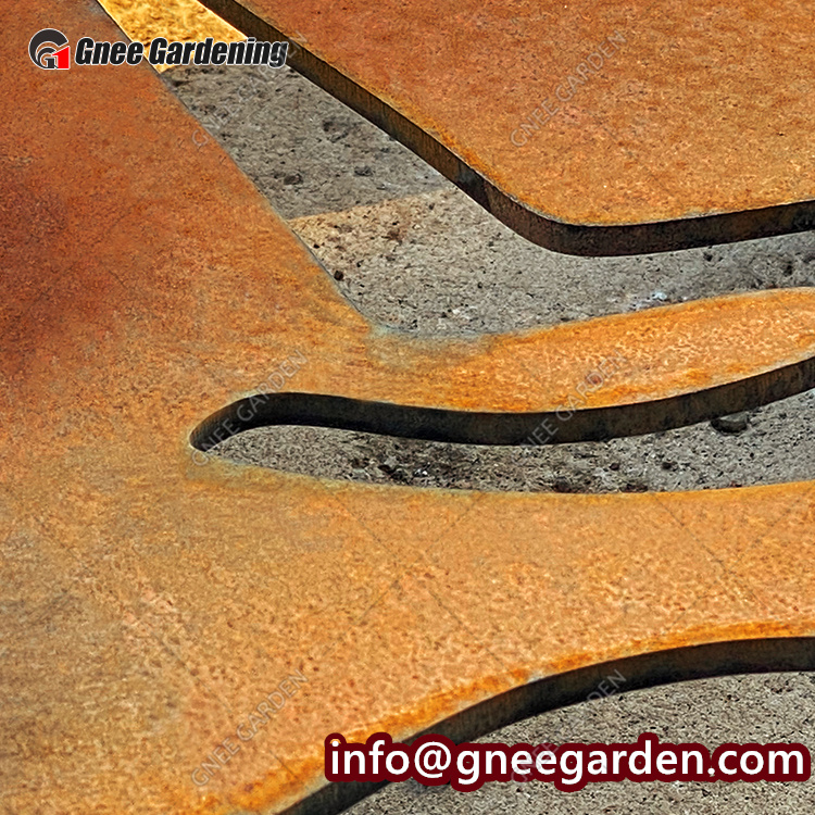 Garden Stand Corten Steel Rectangular Custom Size Decoration Screen/ Fence Panel