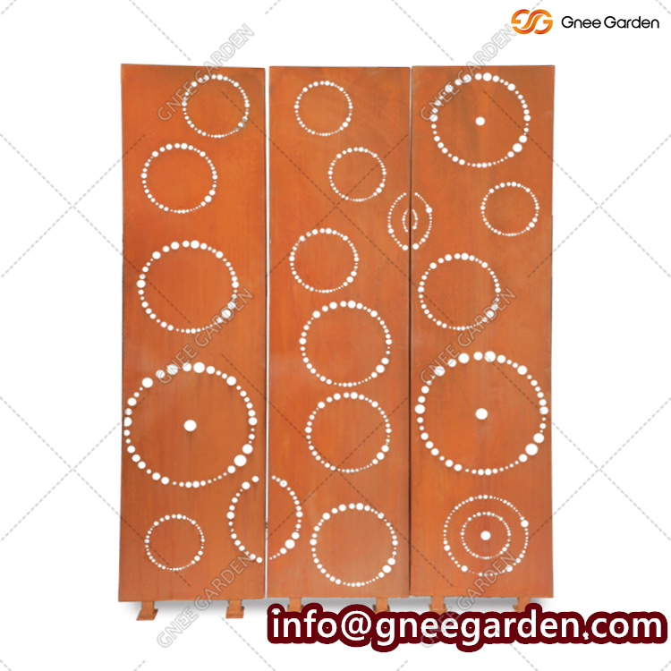 Strong Laser Cut Pattern Corten Steel Decorative Panels Room Screen 5mm Thick