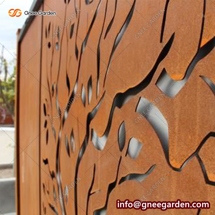 Modern Minimalist Creative Wrought Iron Screen Nordic Corten Steel Screen