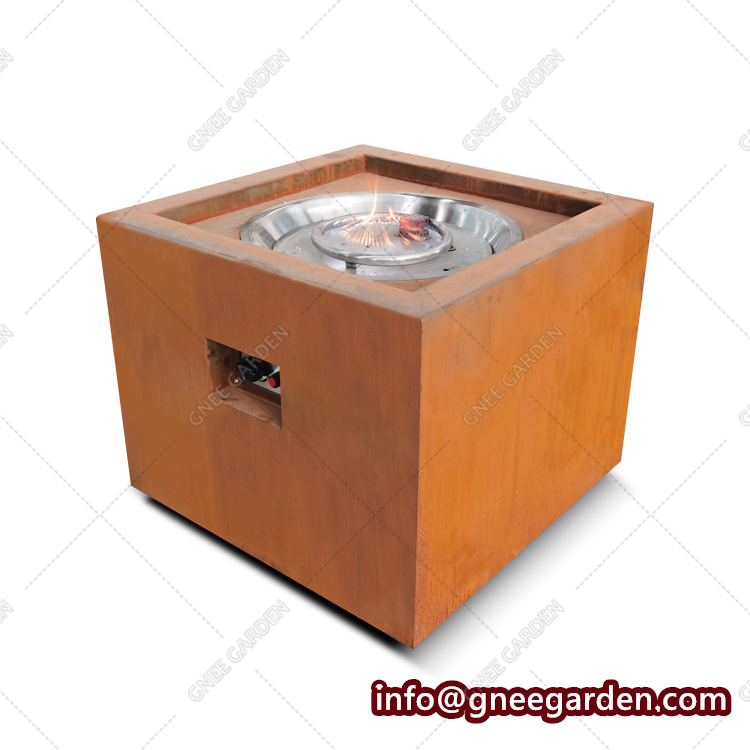 Modern Garden Enjoy Outdoor Gas Firewood Corten Steel Fire Pit