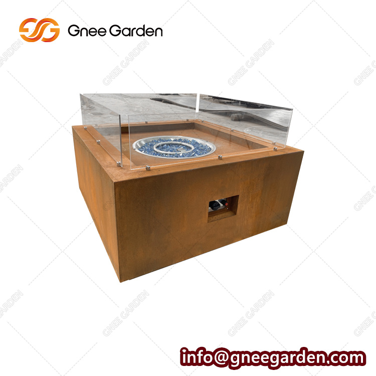 Corten Weathering Steel Low Smoke Wood Burning Fire Pit Bowl BBQ Grill