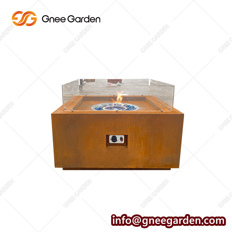Corten Steel Firepit Wood Burning Outdoor Fire Place Heater Outside Metal Fire Pit For Garden Fun