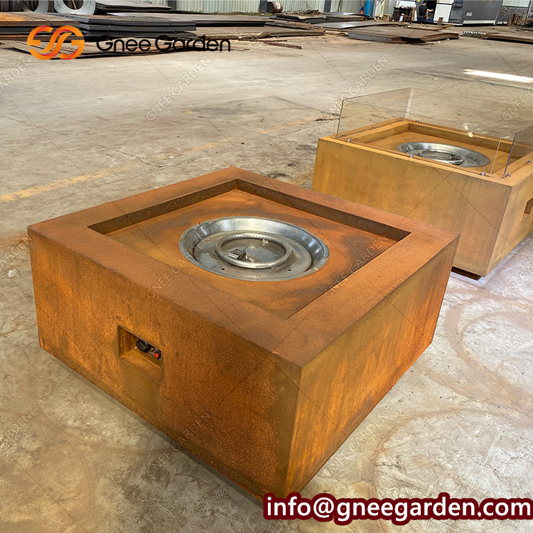Outdoor Gas Fire Pit Popular Steel Outdoor Fireplace With Propane Gas Outdoor Warming Poker And BBQ Grill