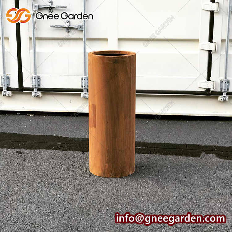 Rust Steel Flower Pot Steel Pots For Flower Shop Rectangle Weathering Steel Flower Pot