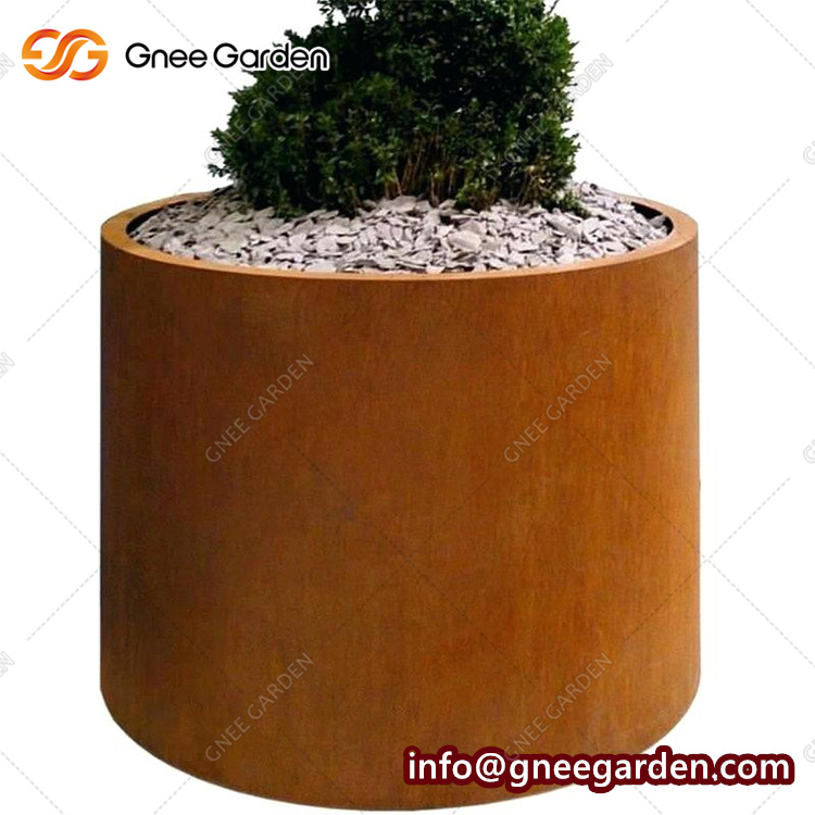 Custom Light Weight Durable Metal Steel Planters Large Corten Steel Planter