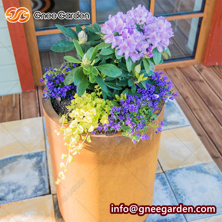 Eco Friendly Outdoor Garden Steel Planter Box In Various Size